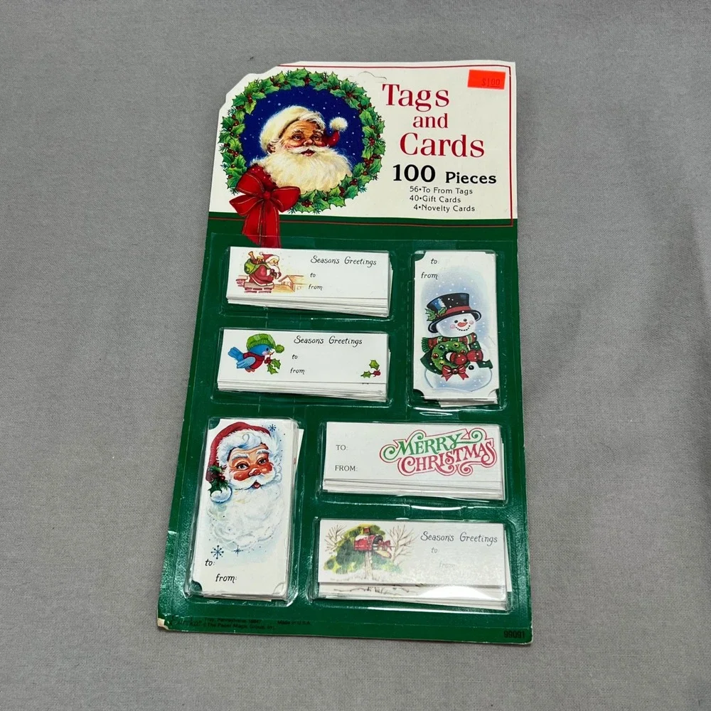 Vintage Eureka Christmas Gift Tags 80s Cards Paper Magic Novelty Ephemera‎ NOS